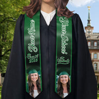 Thumbnail for Personalized 2 Photos Mixed Colors Class of 2024 Photo Stoles/ Sash, Graduation Gift FC