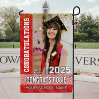 Thumbnail for Personalized Congratulations Class of 2025 Garden Flag, Graduation Decoration Gift