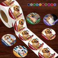 Thumbnail for Personalized Dog Photo Perforated Roll Stickers, Dog Cat Belongings Labels JonxiFon