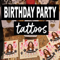 Thumbnail for Custom Photo Glitter Balloons Birthday Party Tattoos, B-day Party Supply JonxiFon