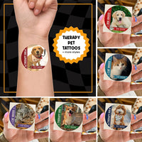 Thumbnail for Personalized Therapy Pet Photo Temporary Tattoos, Gift For Dog cat Lovers JonxiFon