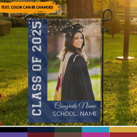 Thumbnail for Custom Class Of 2024 Glitter Graduation Garden Flag, Perfect for Graduates, Graduation Gift FC