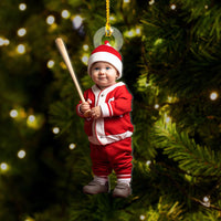Thumbnail for Personalized Acrylic Ornament - Gift For Baseball Lovers - Baseball Cute Kid Photo AC