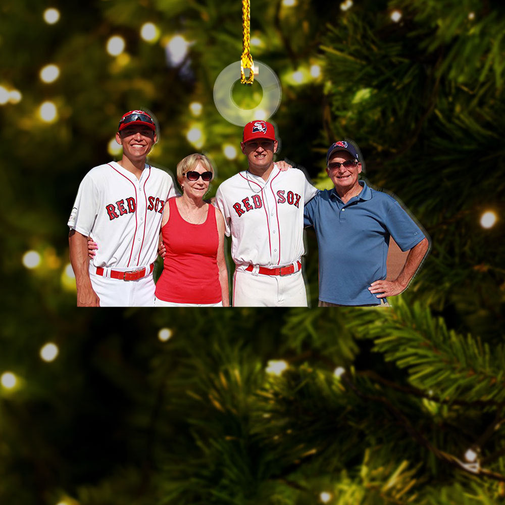 Personalized Acrylic Ornament - Gift For Baseball Lovers - Baseball Men Besties Photo AC