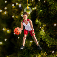 Thumbnail for Personalized Acrylic Ornament - Gift For Basketball Lovers - Basketball Girl Photo AC