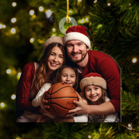 Thumbnail for Personalized Acrylic Ornament - Gift For Basketball Lovers - Basketball Family Photo AC