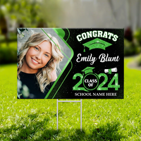Thumbnail for Personalized Yard Sign With Stake - Graduation Gift - Congrats Class Of 2024 Graduate FC