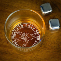 Thumbnail for Personalized To Dad From The Reasons You Drink Fist Bump Whiskey Glass - Father's Day Gift FC