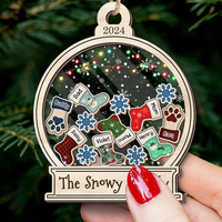 Thumbnail for Personalized Shaker Ornament - Christmas Gift For Family - Colorful Family Stockings FC