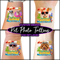 Thumbnail for Personalized Photo Dog Days Of Summer Temporary Tattoos, DIY Dog Lover Gifts JonxiFon
