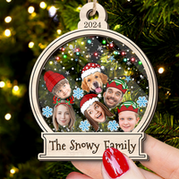 Thumbnail for Personalized Shaker Ornament - Christmas Gift For Family - Cute Family Face Photo FC