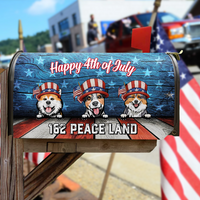 Thumbnail for Personalized Patriotic Welcome to our home Dog cat Mailbox Decal, Gift for Dog Lover AF