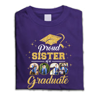 Thumbnail for Custom 2025 Photos Proud Mom With Gold Glitter Graduation T-shirt, Graduation Gift Merchize