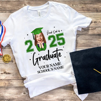 Thumbnail for Personalized Proud Of Girl Senior Class Of 2025 Graduation T-shirt, Grad Gift