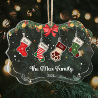 Thumbnail for Custom Christmas Stockings Hanging Family Printed Acrylic Ornament, Christmas Gift FC