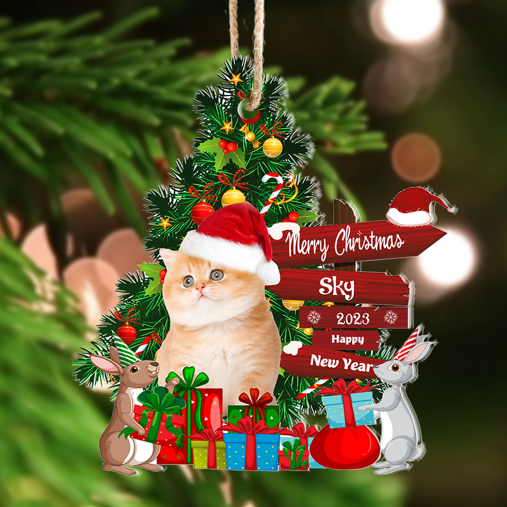 Personalized Acrylic Ornament - Christmas Gift For Pet Lovers - Pet Photo Christmas Tree Gift AC