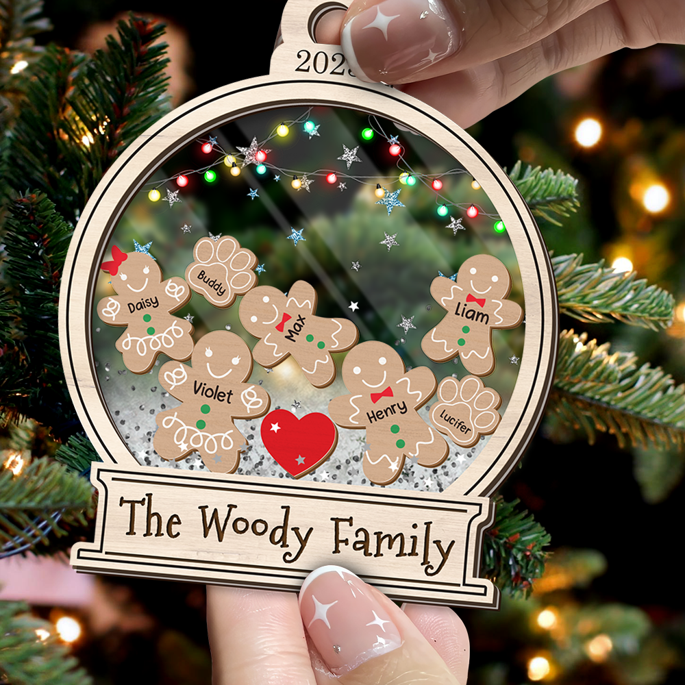 Shop Personalized Gingerbread House Cookie Family Of 3 Christmas Tree  Ornament