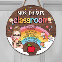 Thumbnail for Personalized You Belong Here Teacher Rainbow Classroom Door Sign, Back To School Gift For Teacher AE