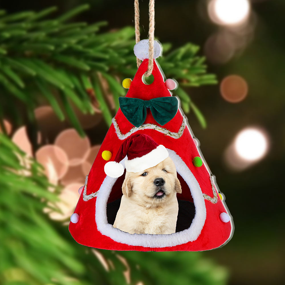 Personalized Acrylic Ornament - Christmas Gift For Pet Lover - Pet Photo Christmas Net Tent House AC
