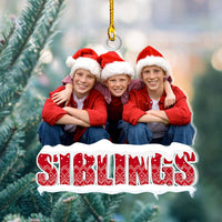 Thumbnail for Personalized Acrylic Ornament - Gift For Family - Photo Siblings AC