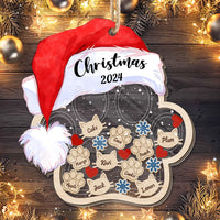 Thumbnail for Personalized Shaker Ornament - Christmas Gift For Pet Lovers - Paw Print Dog Cat FC