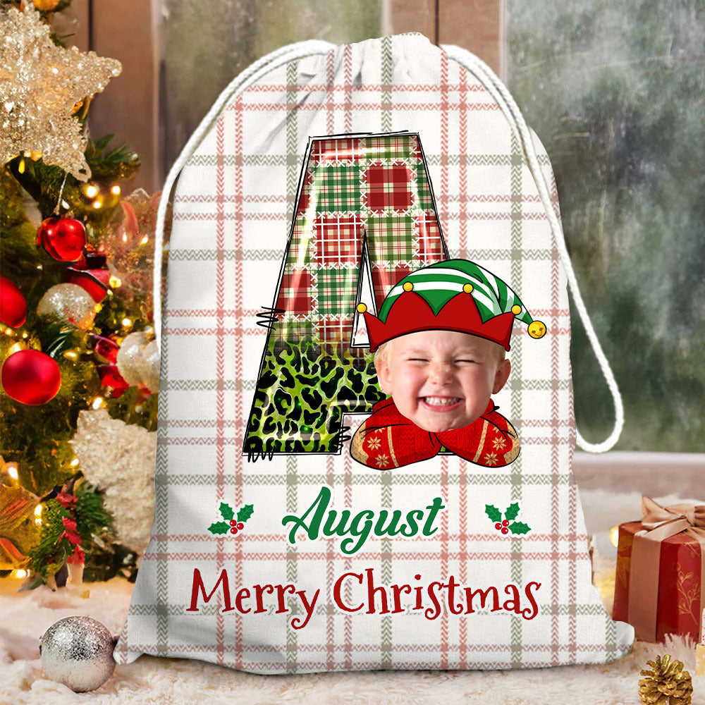 Personalized Santa Sack - Christmas Gift For Family - Christmas Letter With Name AB
