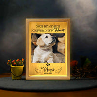 Thumbnail for Personalized Wooden Frame Light Box - Memorial Gift For Pet Lover - Forever In My Heart Dog Cat Photo AE