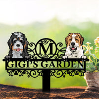 Thumbnail for Personalized Metal Yard Sign With Stakes - Gift For Pet Lovers - Dog Cat Address Monogram Sign AZ