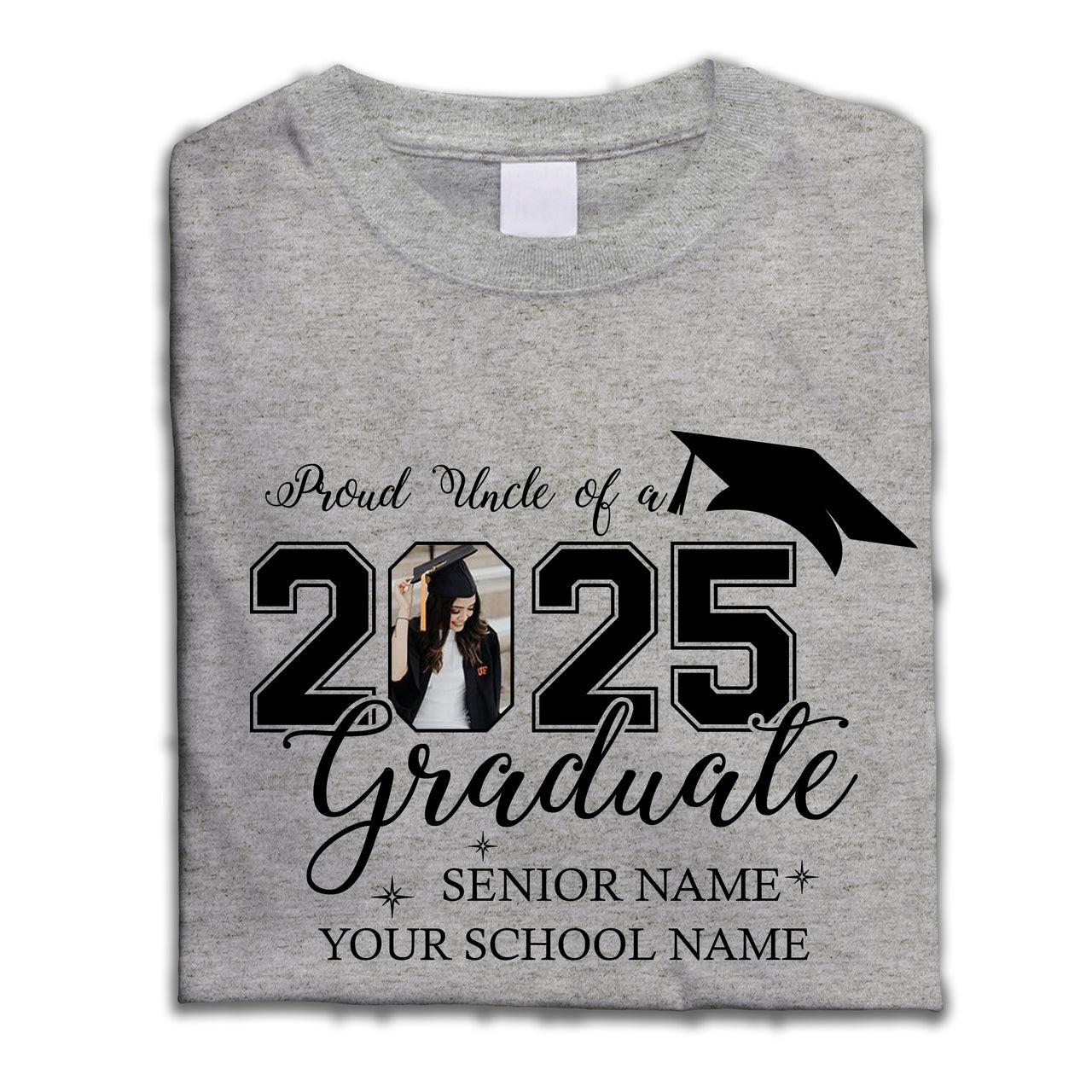 Custom Photo Proud Mom Dad Of A 2025 Graduate Shirts, Graduation Gift