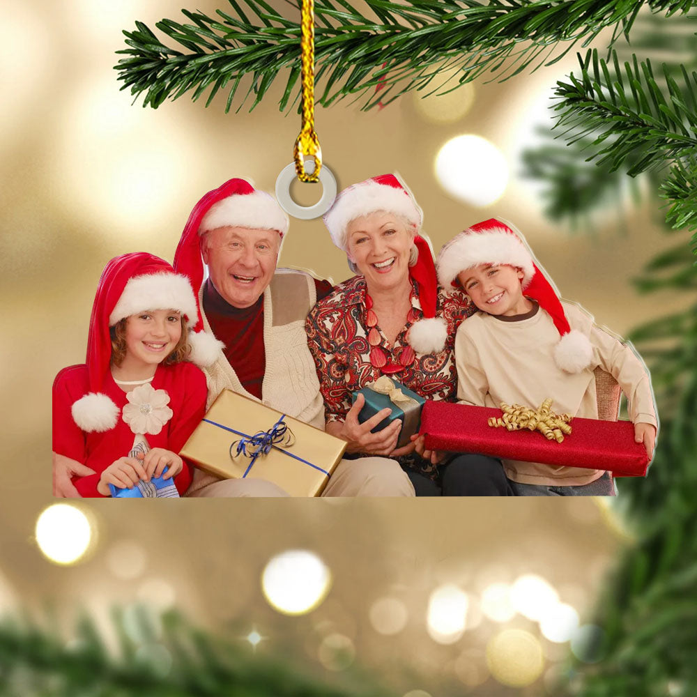 Personalized Acrylic Ornament - Gift For Family - Grandma & Grandchildren Photo AC
