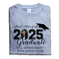 Thumbnail for Custom Photo Proud Mom Dad Of A 2025 Graduate Shirts, Graduation Gift