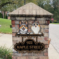 Thumbnail for Personalized Metal Sign - Gift For Pet Lover - I Love Dog Cat Address Sign AZ
