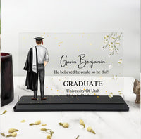 Thumbnail for Custom Class of 2024 Graduate Acrylic Plaque With Black Stand, Graduation Gift FC