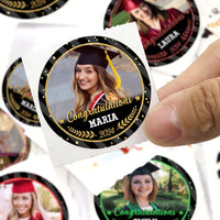 Thumbnail for Custom Congratulations Class Of 2024 With Photo Graduation Perforated Roll Stickers, Graduation Labels & Party Supply JonxiFon