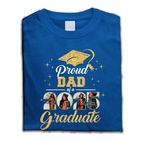 Thumbnail for Custom 2025 Photos Proud Mom With Gold Glitter Graduation T-shirt, Graduation Gift Merchize