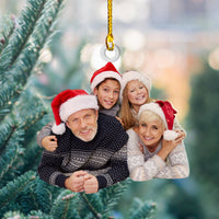 Thumbnail for Personalized Acrylic Ornament - Gift For Family - Grandma & Grandchildren Photo AC