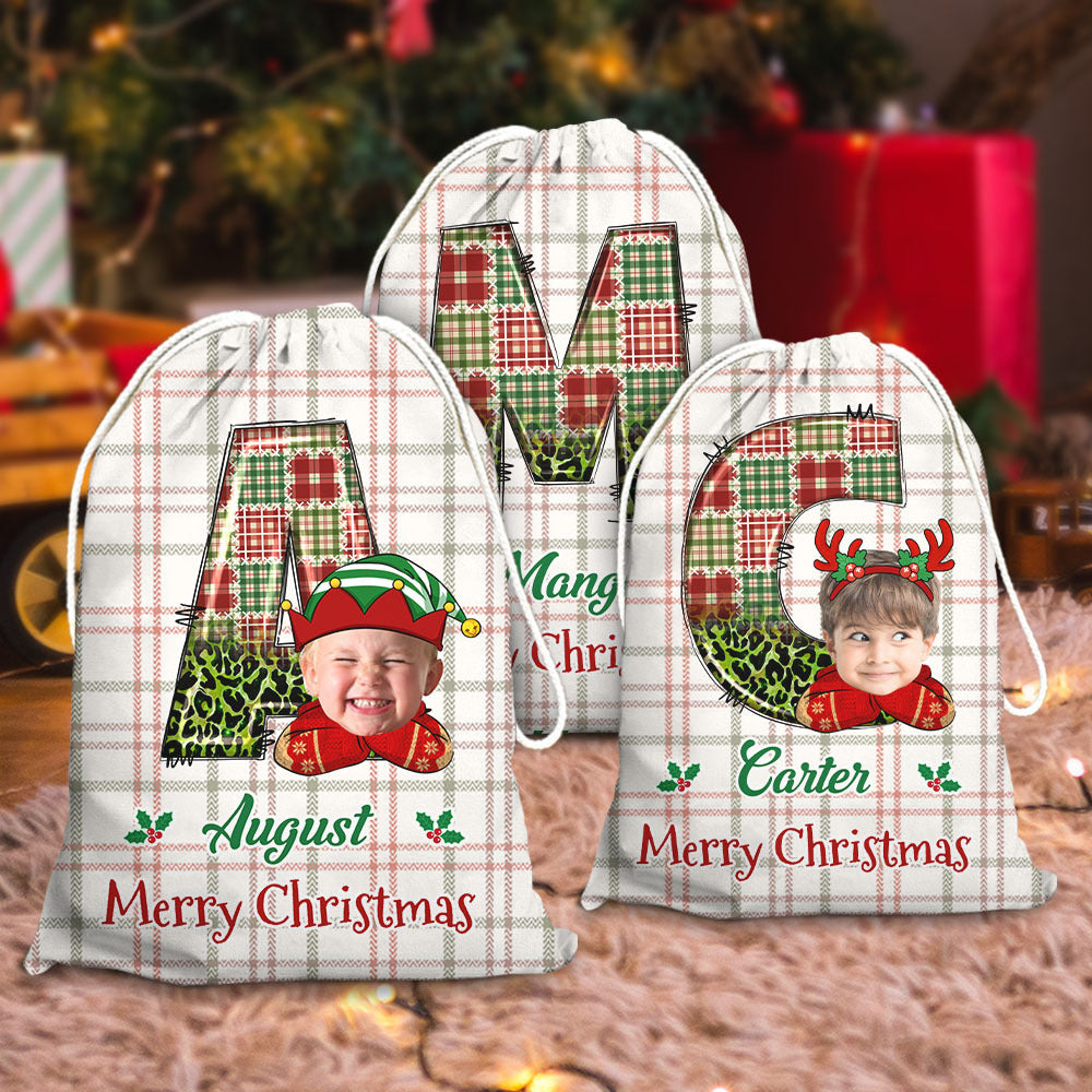 Personalized Santa Sack - Christmas Gift For Family - Christmas Letter With Name AB