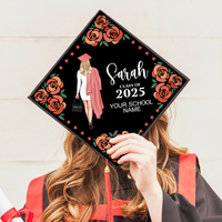 Thumbnail for Personalized I Did It Floral Cap Topper, 2025 Graduation Keepsake Gift