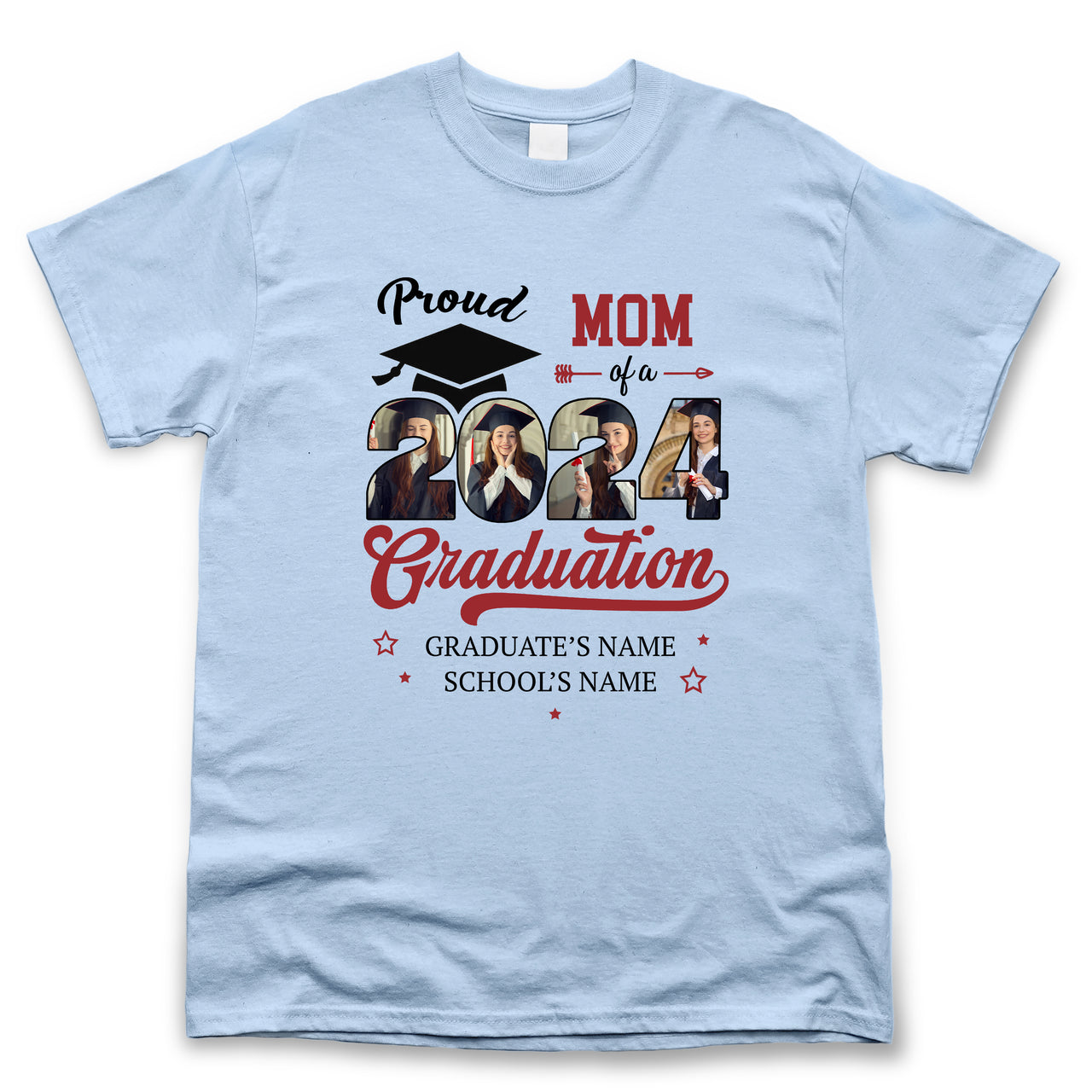 Custom Photo Proud Family Of A 2024 Graduation Shirts, Graduation Gift Merchize