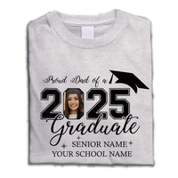 Thumbnail for Custom Photo Proud Mom Dad Of A 2025 Graduate Shirts, Graduation Gift