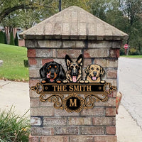 Thumbnail for Personalized Metal Sign - Gift For Pet Lover - Elegant Family Dog Cat Sign AZ