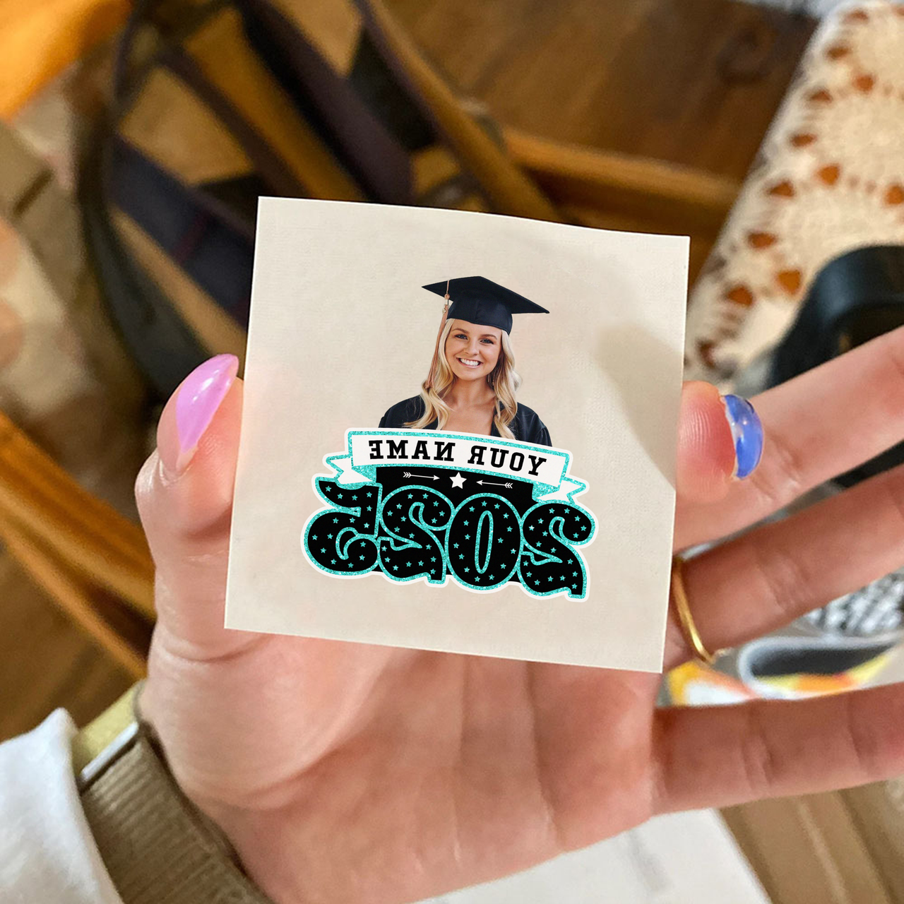 Custom Face Photo Graduation 2025 Glitter Graduation Party Tattoos, Graduation Decorations