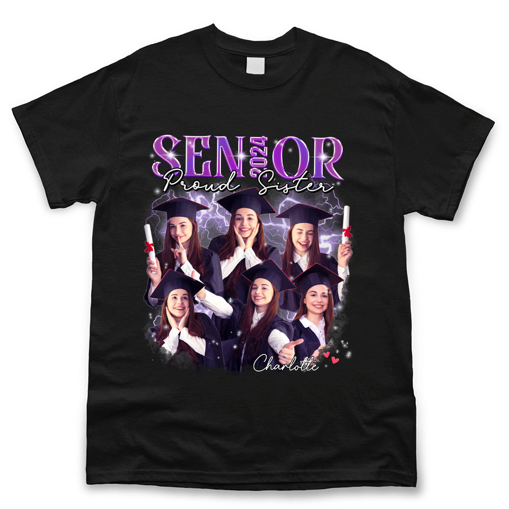 Personalized T-shirt - Graduation Gift - Retro 90s Proud Family Of 2024 Senior Keepsake Gift Merchize