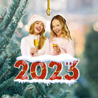 Thumbnail for Personalized Acrylic Ornament - Christmas Gift For Family - Upload Family Photo 2023 AC