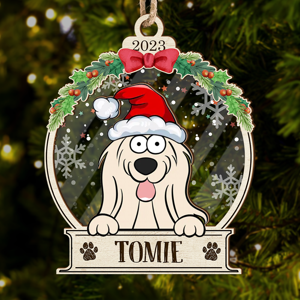 Personalized Acrylic Ornament - Christmas Gift For Pet Lovers - Funny Dog Cat With Name AC