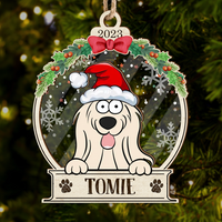 Thumbnail for Personalized Acrylic Ornament - Christmas Gift For Pet Lovers - Funny Dog Cat With Name AC