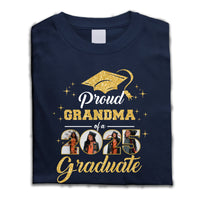 Thumbnail for Custom 2025 Photos Proud Mom With Gold Glitter Graduation T-shirt, Graduation Gift Merchize