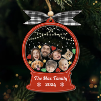 Thumbnail for Personalized Shaker Ornament - Christmas Gift For Family - Funny Family Photo FC