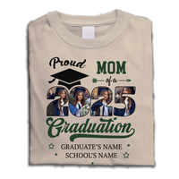 Thumbnail for Custom Photo Proud Family Of A 2025 Graduation Shirts, Graduation Gift