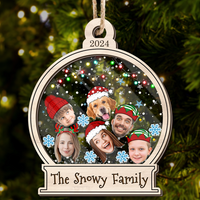 Thumbnail for Personalized Shaker Ornament - Christmas Gift For Family - Cute Family Face Photo FC